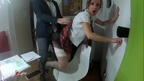 naughty rides her teacher with mother at home